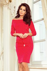 Red Sports Dress Drawn in Peas
