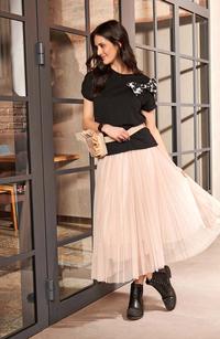 Black T-shirt with Animal Theme with Bow
