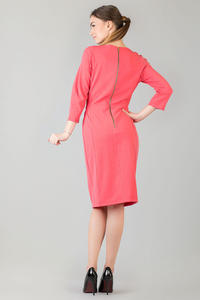 Turquoise Seam Shift Dress with Back Zip Fastening