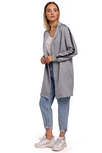 Sweatshirt Jacket with Stripes (Steel)
