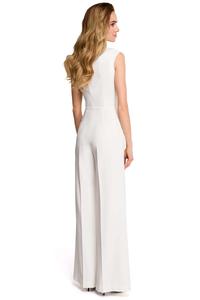 Ecru Elegant Evening Ladies Jumpsuit