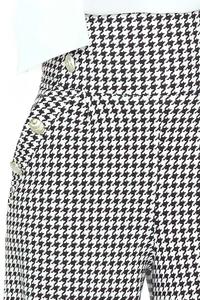 Houndstooth Pattern Wide Legs&High Waist Trousers