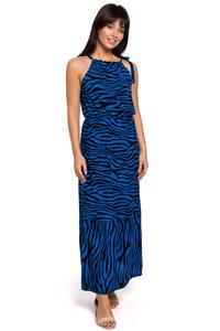 Maxi Dress Leopard Print Sleeveless (cornflower)