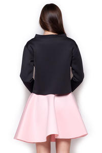 Black Wide Turtle Neck Drop Shoulder Blouse