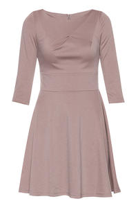Beige Giggly Fashion Flared Skirt Dress