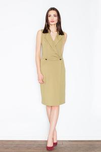 Olive Green Knee Lenght Shirt Dress