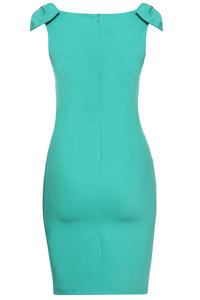 Green Mimic Bow Top Bandeau Dress