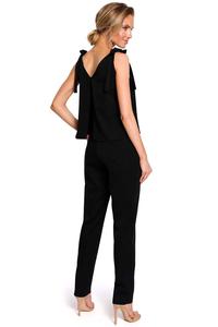 Black Elegant Ladies Jumpsuit with Bows