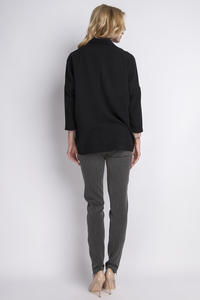Black Elegant No Buttons Blazer