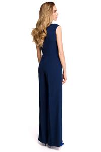 Dark Blue Elegant Evening Ladies Jumpsuit