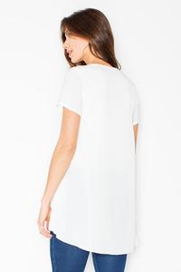 Ecru Long Unique Style Blouse
