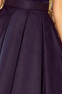 Dark Blue Evening Dress with Lace
